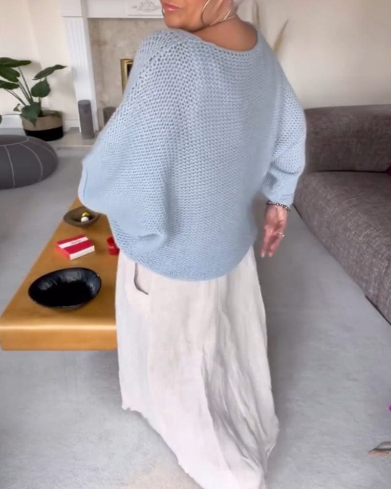 Xylia - Modischer Strickpulli mit V-Ausschnitt für Damen