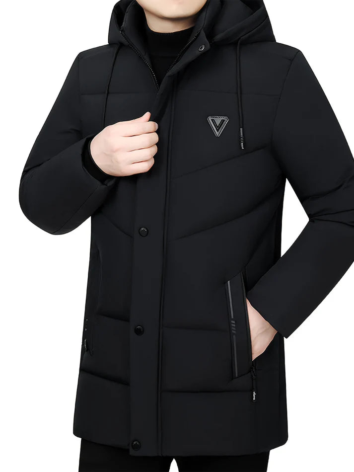 Casual Stilvolle Verdickte Kapuzen Winterjacke Für Herren | Perfekt für Outdoor-Aktivitäten