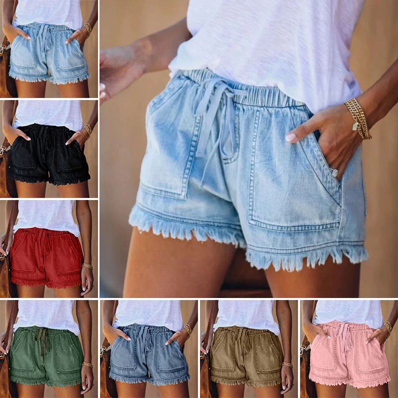 Veronique - Denim-Shorts mit hoher Taille für Damen