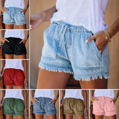 Veronique - Denim-Shorts mit hoher Taille für Damen