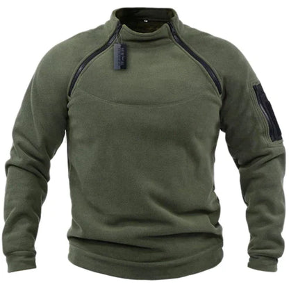 Gavin - Fleece-Pullover im Militärstil für Herren