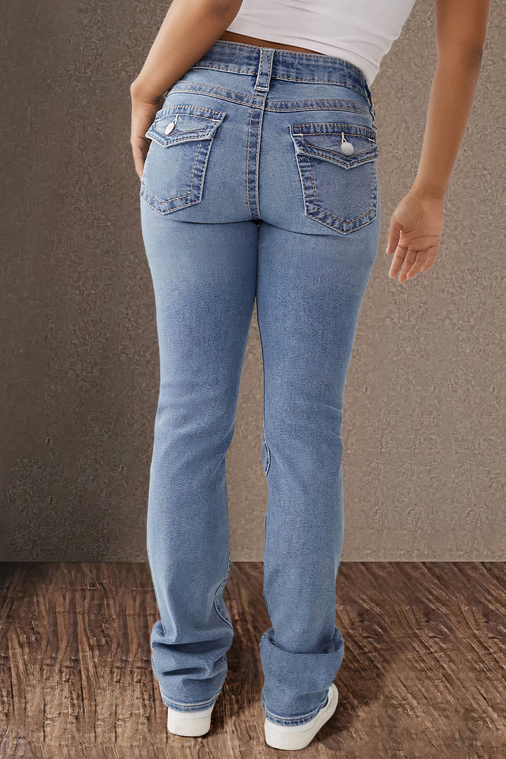 Kalyps - Jeans - Klassiker - Hellblau Denim, Vielseitigs Design - Alltagstauglich für Damen