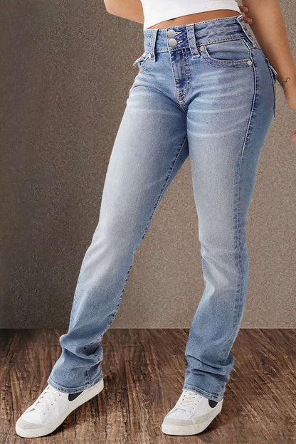 Kalyps - Jeans - Klassiker - Hellblau Denim, Vielseitigs Design - Alltagstauglich für Damen