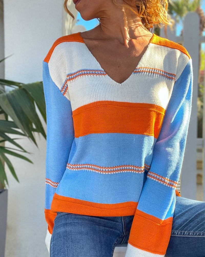 Indira - Lässiger Pullover mit V-Ausschnitt für Damen