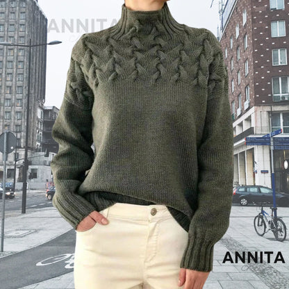 Stylischer Baumwoll Rollkragenpullover Für Damen | Perfekt für lässige Tage