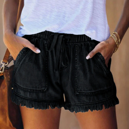 Veronique - Denim-Shorts mit hoher Taille für Damen