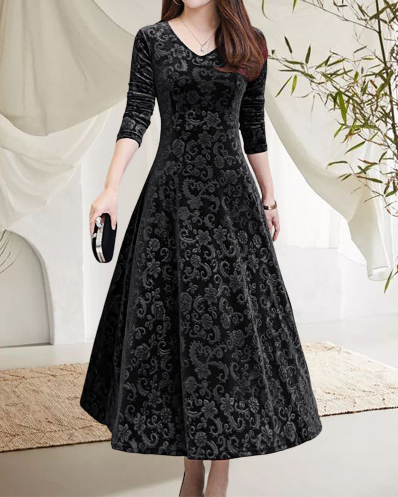 Liriel - Langärmeligs Kleid - Elegant - Luxuriöses Material - Formelli Anläss für Damen