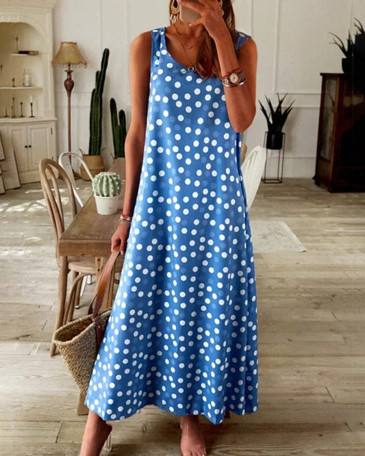 Yadira - Maxikleid mit Polka-Dot-Print für Damen