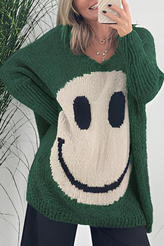 Shang - Eleganter Smiley-Langarmpullover für Damen