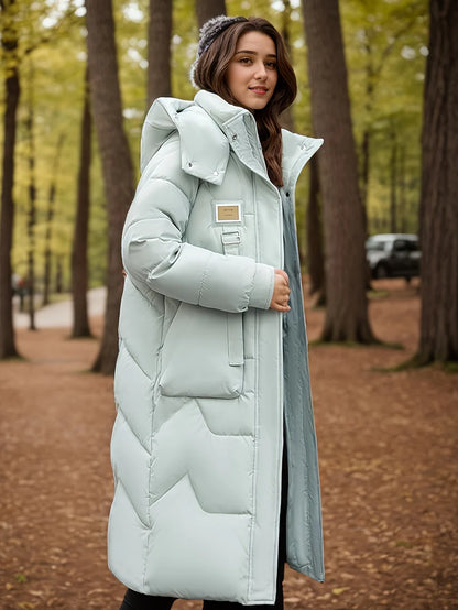 Stilvolle Warme Fleece Parka Winterjacke mit Kapuze für Frauen | Perfekt für Winteraktitäten