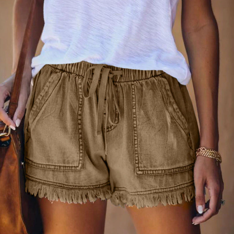 Veronique - Denim-Shorts mit hoher Taille für Damen