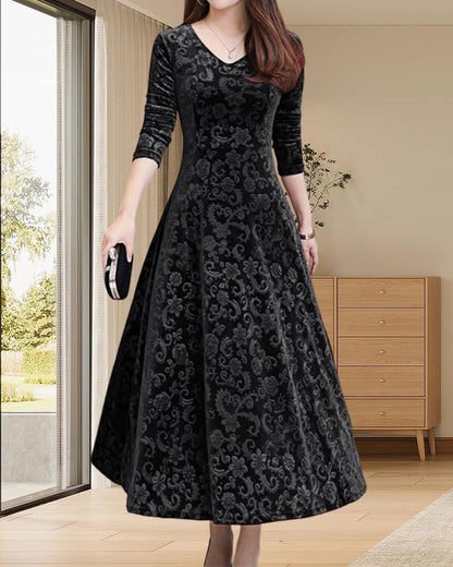 Liriel - Langärmeligs Kleid - Elegant - Luxuriöses Material - Formelli Anläss für Damen