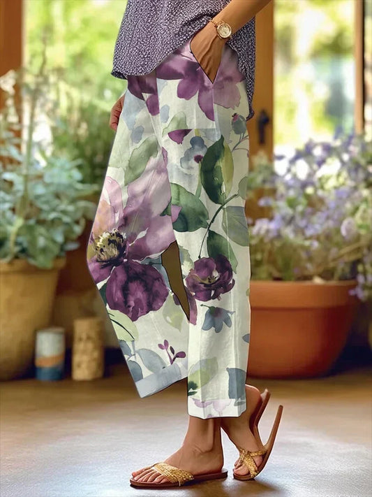 Bertina - Hose - Floral - Leistungsstarkes Gewebe - Ideal für Frühling/Sommer für Damen