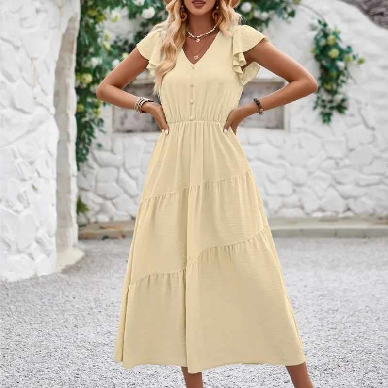 Poppy - Damenkleid - Schick - Vielseitigs Design - Ideal für Frühlingszyt