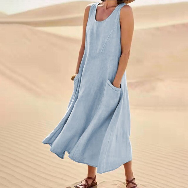 Savannah - Ärmelloses Freizeit-Maxikleid für Damen