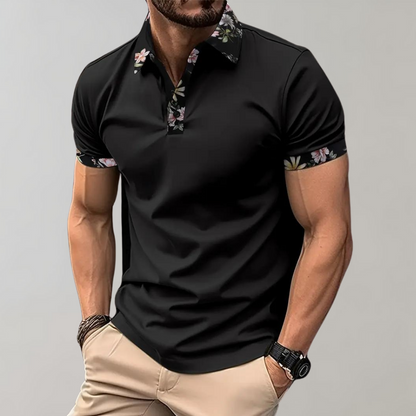 Sione - Poloshirt - Schick - Florals Futter/Höchleistigsstoff - Alltagstauglich für Herren