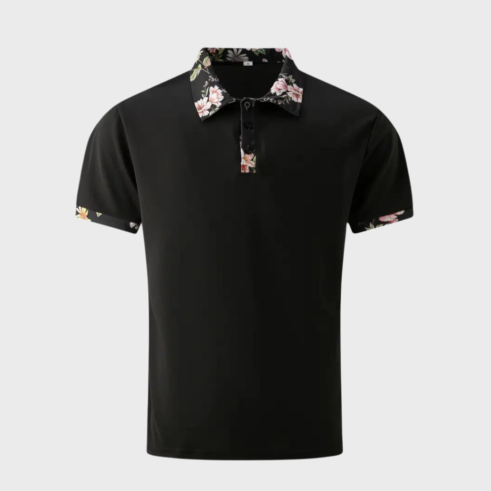 Andre - Poloshirt mit geblümtem Futter für Herren