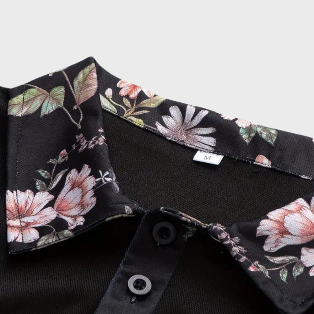 Sione - Poloshirt - Schick - Florals Futter/Höchleistigsstoff - Alltagstauglich für Herren