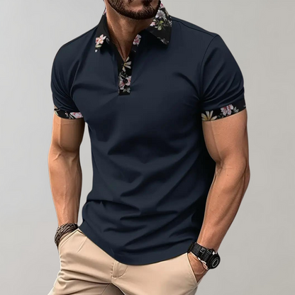 Sione - Poloshirt - Schick - Florals Futter/Höchleistigsstoff - Alltagstauglich für Herren