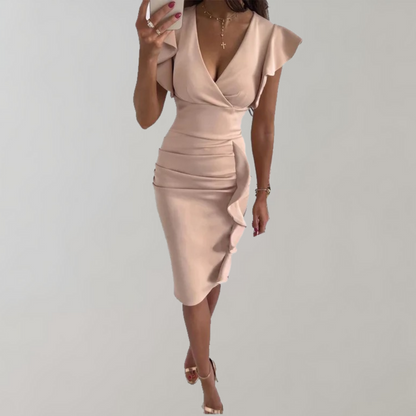 Luzie - Elegantes Bodycon-Kleid mit Rüschen für Damen