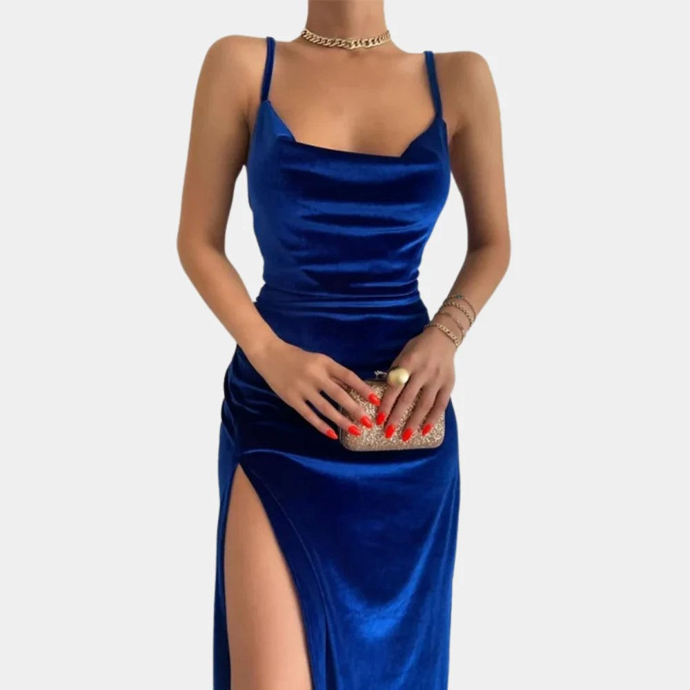 Hela - Elegantes Kleid - Schlitzdetail - Anspruchsvoll - Abend/Veranstaltung für Damen