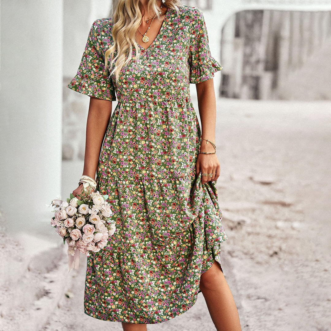 Aliana - Kleid - Lässig - Geblümtes - Ideal für Frühling und Sommer für Damen