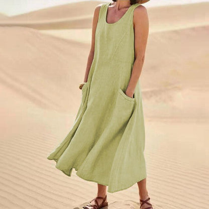 Savannah - Ärmelloses Freizeit-Maxikleid für Damen