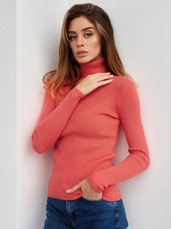 Lässiges Schmal Geschnittenes Strick Rollkragenpullover für Damen | Perfekt für alle Jahreszeiten