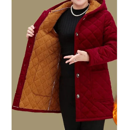 Eleganti Wärmi Winterjacke Mit Kontrastierendem Fleecefutter Und Gfüttertem Design für Damen | Perfekt für Outdoor-Aktivitäten