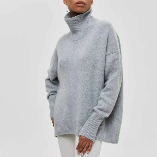 Lässiger Warmer Oversize Rollkragenpullover für Damen | Perfekt für alle Jahreszeiten