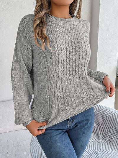 Eleganter Strick-Pulli Mit Zopfmuster Und Perle für Damen | Perfekt für Alle Jahreszeiten