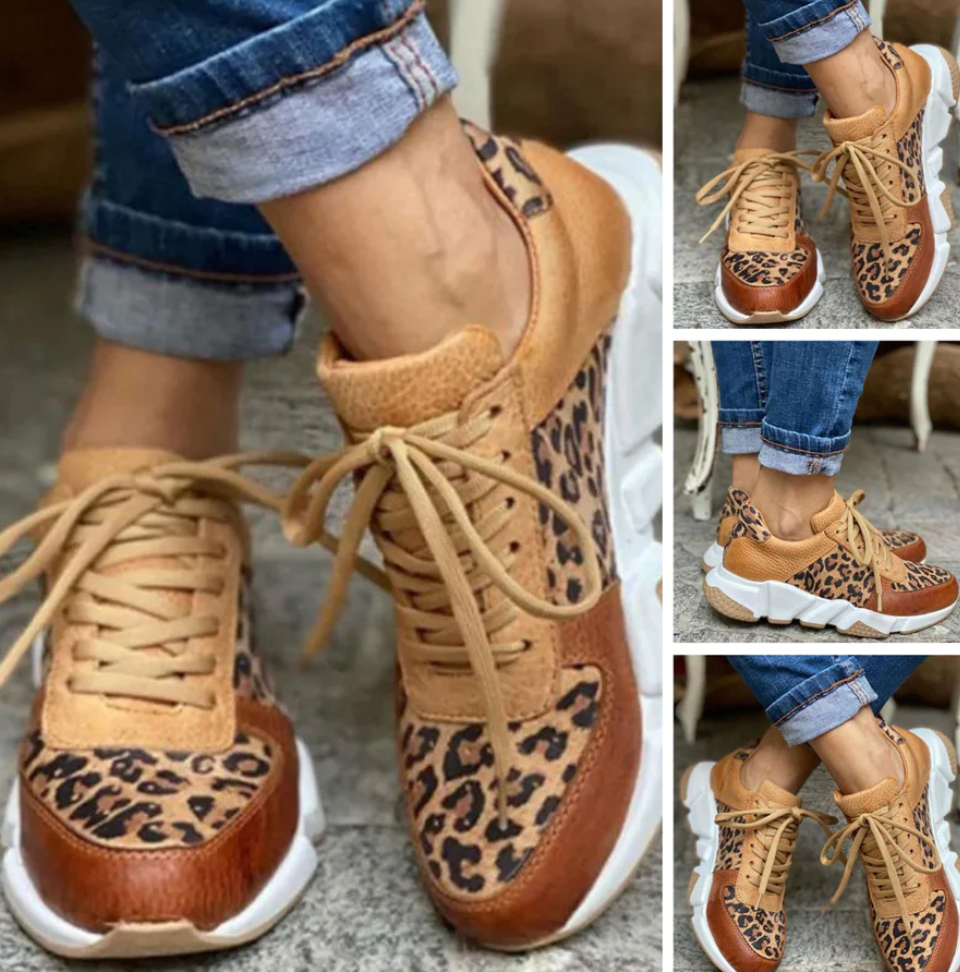 Quorra - Turnschuhe - Lässig - Leopard Print / PU-Moderne Stil / Strapazierfähig - Ideal für Herbscht für Damen