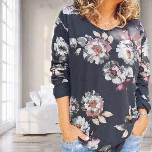 Yelina - Stylisches T-Shirt mit Blumendruck für Damen