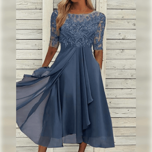 Etain - Midikleid - Elegant - Höchleistigsstoff - Ideal für Frühlingszyt für Damen