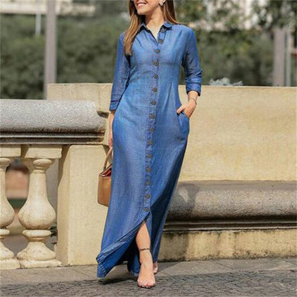 Gricelda - Kleid - Schick - Denim / Vielseitigs Design - Alltagstauglich für Damen