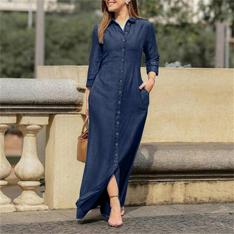 Gricelda - Kleid - Schick - Denim / Vielseitigs Design - Alltagstauglich für Damen