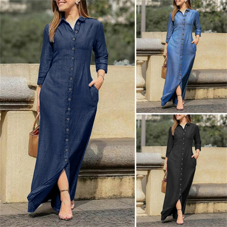 Gricelda - Kleid - Schick - Denim / Vielseitigs Design - Alltagstauglich für Damen