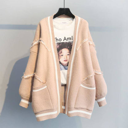 Lyra - Strickjacke - Schick/Elegant - Beige / Einheitsgröße / Vielseitigs Design - Alltagstauglich für Damen