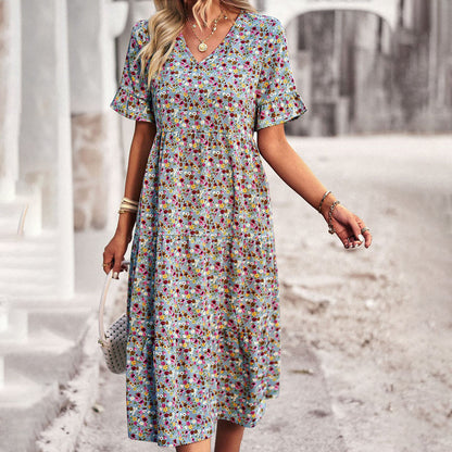 Aliana - Kleid - Lässig - Geblümtes - Ideal für Frühling und Sommer für Damen