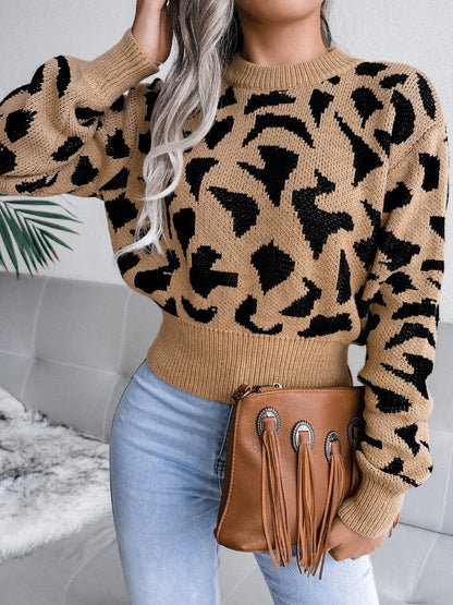 Stylischer Pullover mit Jaguar Print für Damen | Ideal für Herbst/Winter