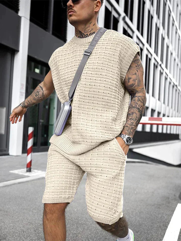 Tevin - Männer Strickset - Schick - Vielseitigs Design - Ideal für Summer für Herren