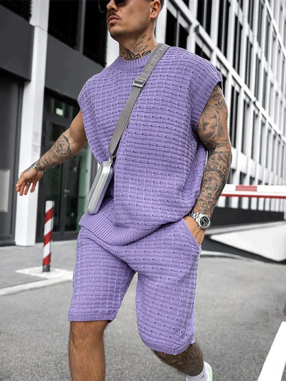 Tevin - Männer Strickset - Schick - Vielseitigs Design - Ideal für Summer für Herren