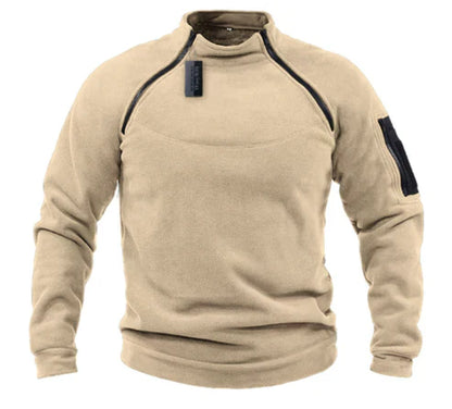 Gavin - Fleece-Pullover im Militärstil für Herren