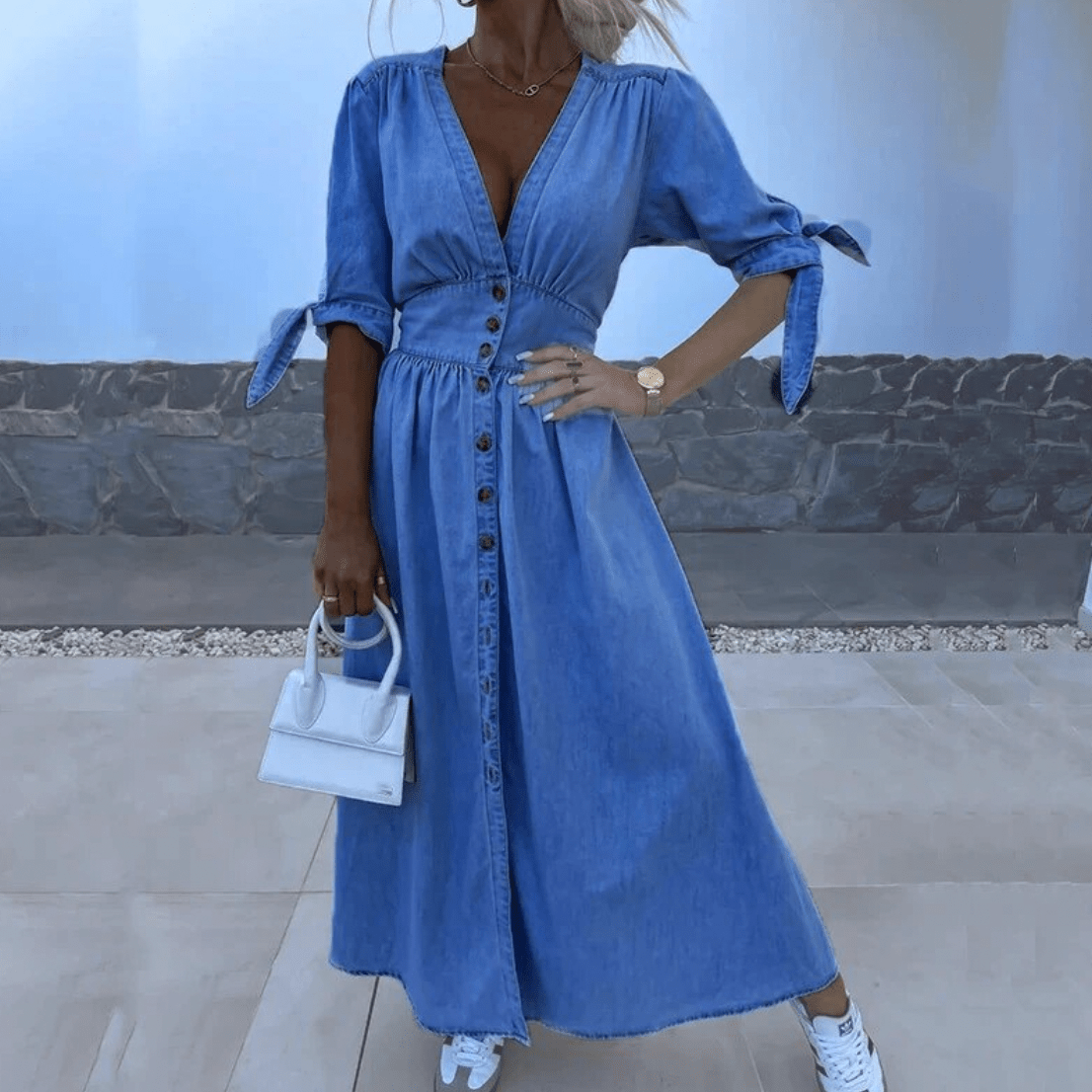 Blanche - Vintage Denim Kleid für Damen