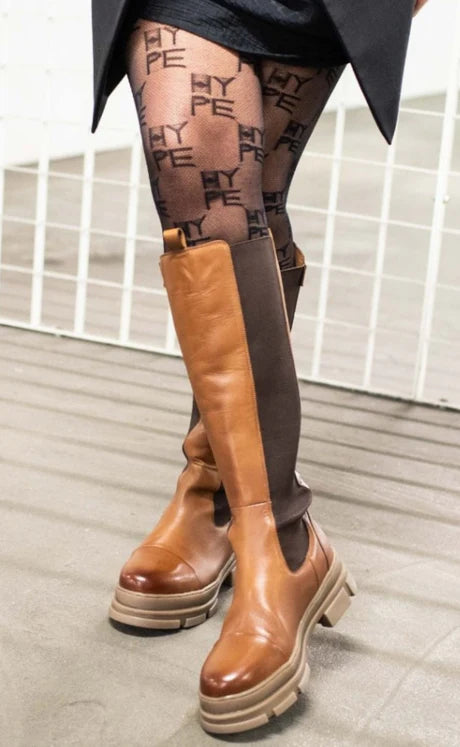 Casual Braune Stiefel aus Vegane Leder mit Reißverschluss für Damen | Für den Alltag