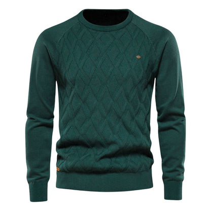 Bequemer Gestepper Rundhals Pullover für Herren | Ideal für Herbst/Winter