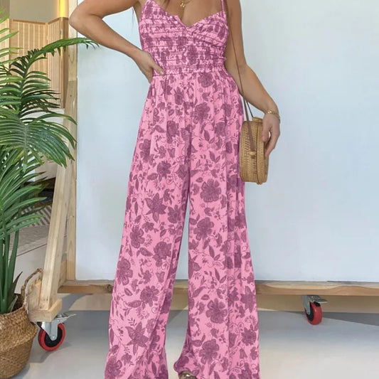 Genoveva - Ärmelloser, schicker Blumen-Jumpsuit für Damen