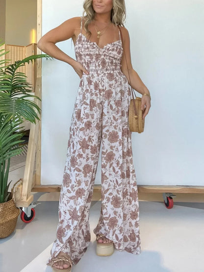 Genoveva - Ärmelloser, schicker Blumen-Jumpsuit für Damen