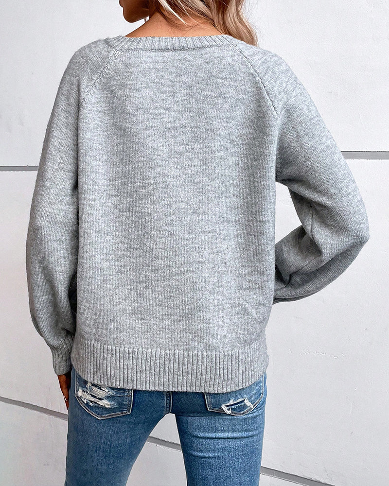 Gaelle - Pullover - Lässig - Grau / Vielseitigs Design - Alltagstauglich für Damen