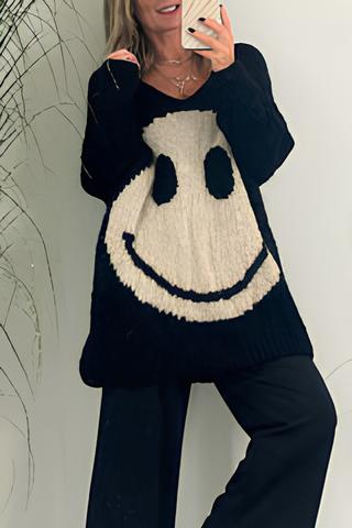 Shang - Eleganter Smiley-Langarmpullover für Damen